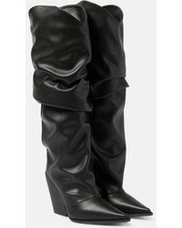 Alexandre Vauthier - Faux Leather Knee-High Boots - Lyst