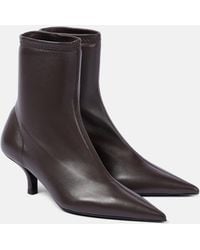 TOTEME - Leather Sock Boots - Lyst