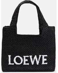 Loewe - Paula's Ibiza Mini Raffia Top-Handle Bag - Lyst
