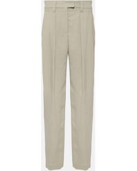 Brunello Cucinelli - Pantalon ample en lin melange - Lyst