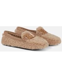 Tod's - Mokassins Gommino Kate Aus Shearling - Lyst