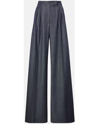 Max Mara - Pantalones Anchos Baden De Lana Virgen Plisados - Lyst