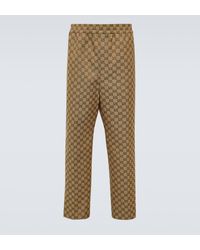 Gucci - GG Supreme Cotton-blend Pants - Lyst