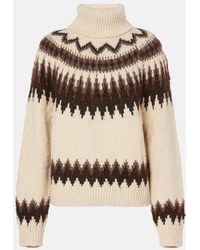 Polo Ralph Lauren - Intarsia Wool-Blend Turtleneck Sweater - Lyst