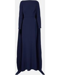 Safiyaa - Ginevra Crystal-Embellished Crepe Gown - Lyst