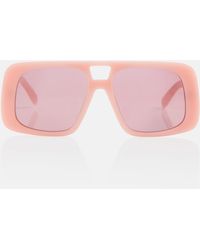Stella McCartney - Eckige Oversize-Sonnenbrille Logo - Lyst
