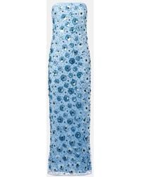 ROTATE BIRGER CHRISTENSEN - Abito Lungo Con Perline - Lyst