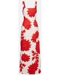 SIR. - Vestido Largo De Lino Floral - Lyst