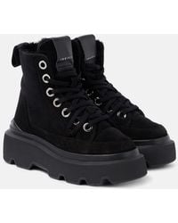 Inuikii - Matilda Shearling-Lined Suede Lace-Up Boots - Lyst