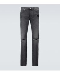 Givenchy Skinny Jeans mit Logo - Schwarz
