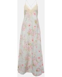 Zimmermann - Halliday Lace-trimmed Floral Maxi Dress - Lyst