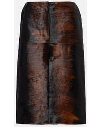 Magda Butrym - Printed Calf Hair Pencil Skirt - Lyst