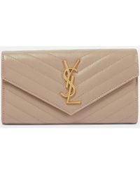 Saint Laurent - Monogram Large Leather Wallet - Lyst