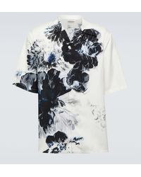 Alexander McQueen - Camisa bowling Dutch Flower de seda - Lyst