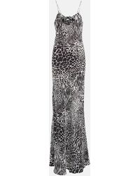 Rodarte - Zebra-print Silk Jacquard Gown - Lyst