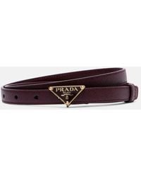 Prada - Guertel Aus Saffiano-Leder - Lyst
