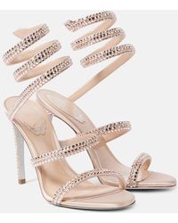 Rene Caovilla - Cleo 105 Embellished Satin Sandals - Lyst