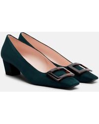 Roger Vivier - Belle Vivier 45 Suede Pumps - Lyst