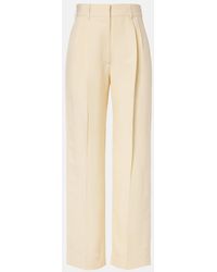 Blazé Milano - Fox Linen And Silk Straight Pants - Lyst