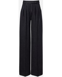 Max Mara - Pinstripe Pleated Wide-Leg Pants - Lyst