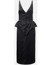 Stella McCartney - Robe Midi En Satin - Lyst