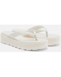Gianvito Rossi - Leather Platform Thong Sandals - Lyst