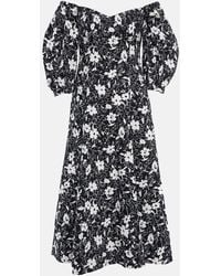 Polo Ralph Lauren - Floral Linen Midi Dress - Lyst