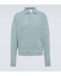 Ami Paris - Alpaca And Wool-blend Polo Sweater - Lyst
