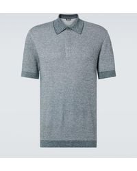 ZEGNA - Cotton, Linen, And Silk Polo Shirt - Lyst