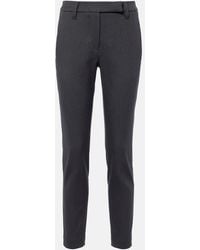 Brunello Cucinelli - Cotton-Blend Slim Pants - Lyst