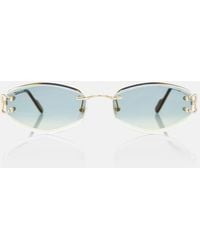 Cartier - Occhiali Da Sole Ovali Signature C - Lyst