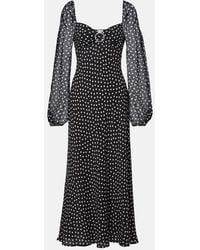 RIXO London - Ivy Polka-Dot Silk Maxi Dress - Lyst