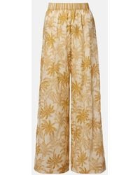 Eres - Itinerant Printed Cotton Wide-Leg Pants - Lyst