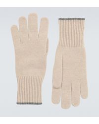 Brunello Cucinelli Handschuhe aus Kaschmir - Natur