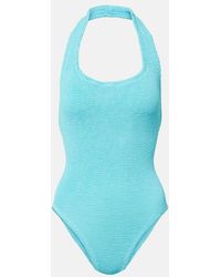 Hunza G - Sandy Halterneck Swimsuit - Lyst