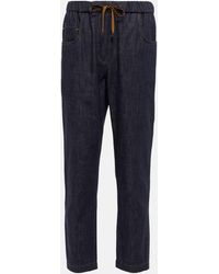 Brunello Cucinelli - High-rise Straight Jeans - Lyst