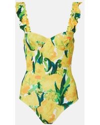 La DoubleJ - Boop Floral Ruffled Swimsuit - Lyst