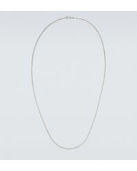 Tom Wood Collier chaine Curb en argent sterling - Blanc