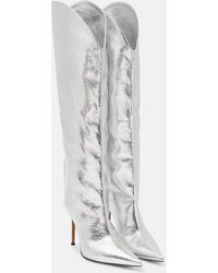 Alexandre Vauthier - Metallic Leather Over-the-knee Boots - Lyst