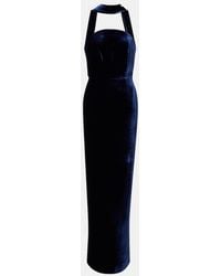 Roland Mouret - Scarf-Detail Velvet Corset Gown - Lyst