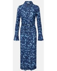 Altuzarra - Claudia Printed Ruched Jersey Shirt Dress - Lyst