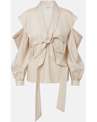 Acne Studios - Bow-Detail Cutout Blouse - Lyst