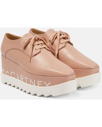 Stella McCartney - Zapatos Derby Elyse con plataforma - Lyst