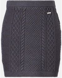 JW Anderson - Cable-Knit Wool And Cotton-Blend Miniskirt - Lyst
