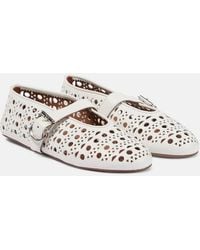 Alaïa - Vienne Leather Ballet Flats - Lyst