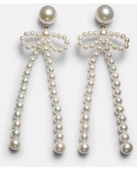 Sophie Bille Brahe - Rosette De Perles 14Kt Drop Earrings With Freshwater Pearls - Lyst