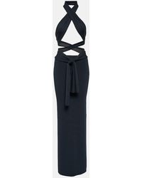 AYA MUSE - Acis Halterneck Knit Maxi Dress - Lyst
