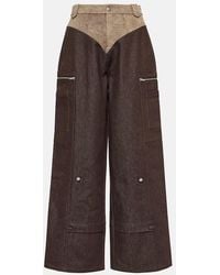 DIDU - High-Rise-Cargohose Aus Baumwolle - Lyst