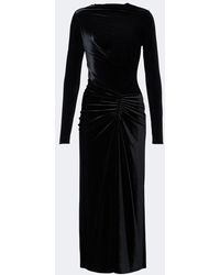 Jonathan Simkhai - Ferrera Gathered Velvet Midi Dress - Lyst