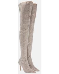 Paris Texas - Overknee-Stiefel Mit Kristallen - Lyst